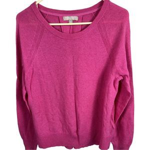 Banana Republic Sweater Touch Of Cashmere Back Pleat Pullover Pink Size M